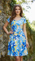 Highlighted Princess Seam Scoop Neck Dress - D2037